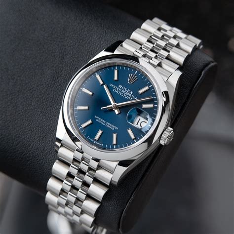 rolex day date blue dial steel|rolex datejust 36 blue.